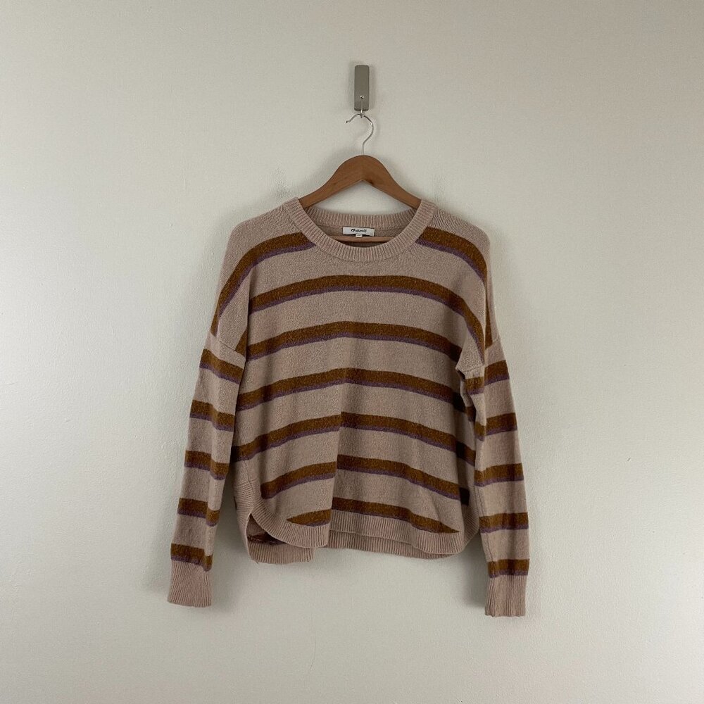 Madewell Westlake Striped Pullover Sweater in Coziest Yarn Size Medium